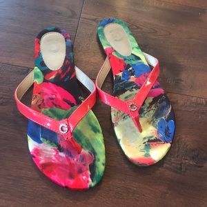 Guess Floral Flip Flop Sandals